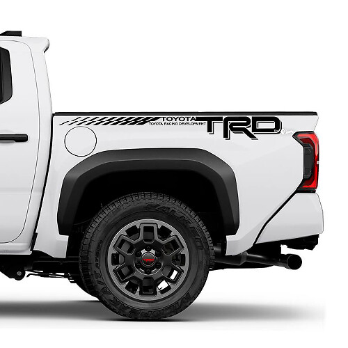 Adhesivos Calcomanías de Franja a Cuadros con Logotipo TRD para Laterales de Camioneta Toyota Tacoma 4.ª Generación