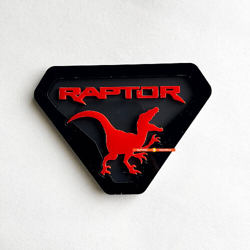Insignia Emblema 3D de Portón Trasero Dinosaurio para Camión de Potencia