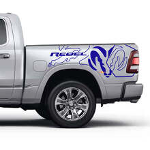Pegatinas de vinilo con el logotipo Rebel para la puerta del Dodge Ram Rebel_2