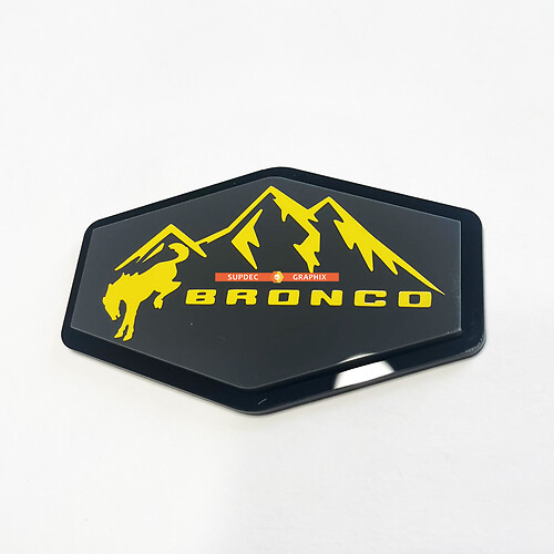 Insignias de guardabarros de Bronco Emblema 3D Insignia
 1