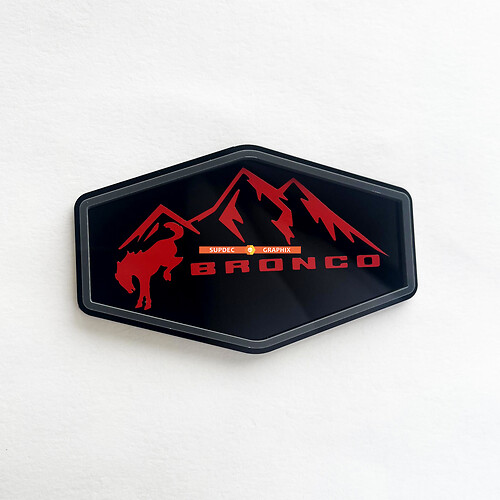 Insignias de guardabarros de Bronco Mountains Edition Emblema 3D Insignia
