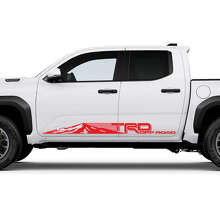 Calcomanías de bandas de montañas TRD Off Road para panel lateral rockero para Toyota Tacoma 3
