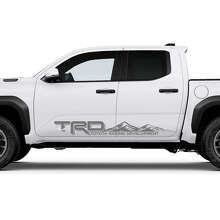 Vinilos adhesivos con letras TRD Off Road Montañas para panel lateral de estribo para Toyota Tacoma 2