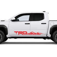 Vinilos adhesivos con letras TRD Off Road Montañas para panel lateral de estribo para Toyota Tacoma 3