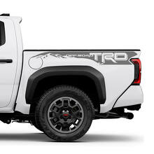 Calcomanías adhesivas de franjas laterales TRD off Road Mountains para cama de camioneta Toyota Tacoma 2