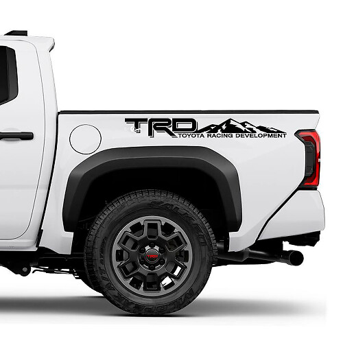 Calcomanías de TRD Off Road Mountains Bedside Truck para Toyota Tacoma

