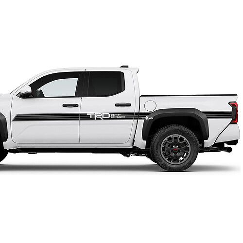 TRD Off Road Puertas laterales Camiones de rayas Caminas calcomanías para Toyota Tacoma 4th Gen
