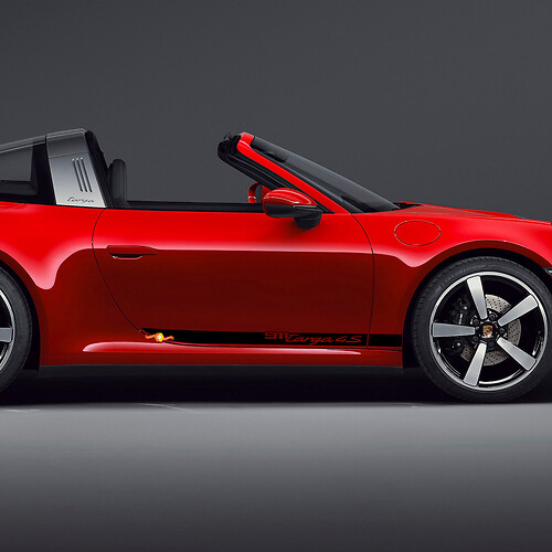 Side 911 Targa 4S Puertas Kit de calcomanías para Porsche 911 Targa 4S
