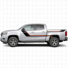 Franjas superiores de vinilo decorativas para puertas y costados de caja para Chevrolet Colorado 2ª generación 2015-2022_2