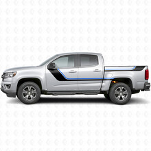 Franjas superiores de vinilo decorativas para puertas y costados de caja para Chevrolet Colorado 2ª generación 2015-2022_3