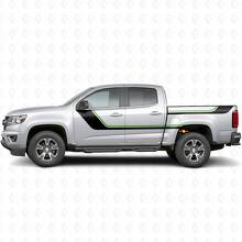 Franjas superiores de vinilo decorativas para puertas y costados de caja para Chevrolet Colorado 2ª generación 2015-2022_4