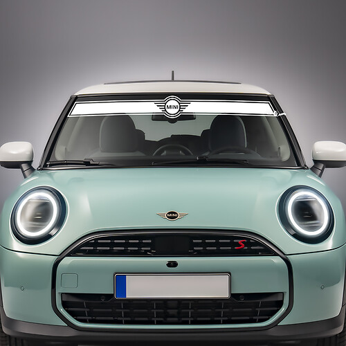 Pegatina de calcomanía de gráficos de vinilo de parabrisas para mini cooper s
 1