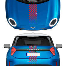 Striegas de capucha y traseros Mini Cooper Vinyl Graphics Decal Sticker para Mini Cooper
 3