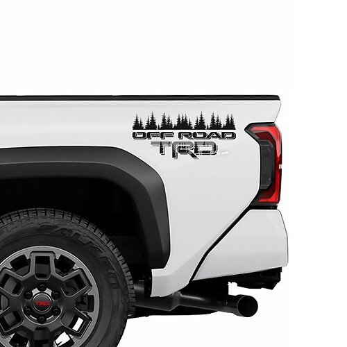 TRD Off Road Puertas laterales Camiones de camiones calcomanías de camiones para Toyota Tacoma 4th Gen
