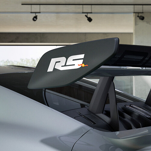 Pegatina de calcomanía de spoiler RS ​​para Porsche GT3
