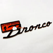Emblema 3D para aletas Outer Banks para portón trasero de Musclecar horse_4