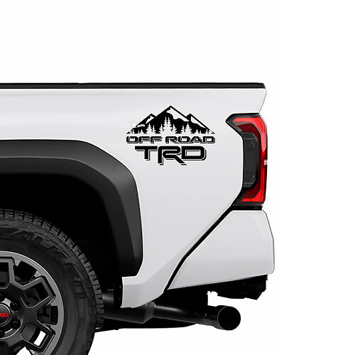 Calcomanías de vinilo TRD Off Road Mountain para los laterales de la cama de camiones Toyota