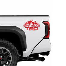 Calcomanías de vinilo TRD Off Road Mountain para los laterales de la cama de camiones Toyota_3