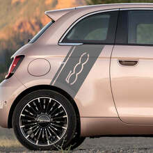 Rayas gráficas de calcomanía de rayas de guardabarros traseros para Fiat 500
 2