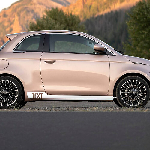 Calcomanía de banda decorativa personalizada para paneles laterales, franjas gráficas para Fiat 500