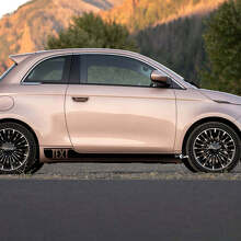 Calcomanías gráficas personalizadas de franja lateral para el panel de estribo Custom Text Rocker Panel 500 para Fiat 500 2