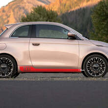Calcomanías gráficas personalizadas de franja lateral para el panel de estribo Custom Text Rocker Panel 500 para Fiat 500 3