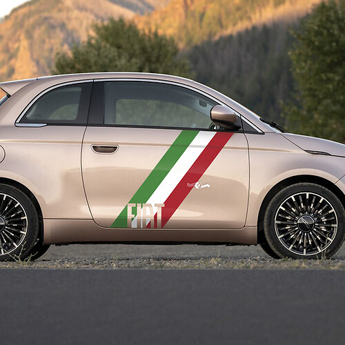 Rayas gráficas de calcomanía de calcomanía de calcomanía para la puerta para Fiat 500
