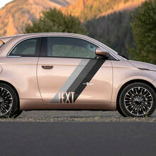 Calcomanía personalizada de franjas para puerta y bandera lateral para Fiat 500 2