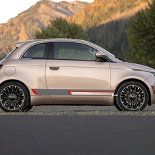 Panel de balancines Dos rayas gráficas de calcomanía de dos colores para Fiat 500
 2