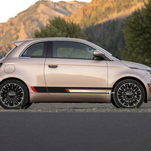 Panel de balancines Dos rayas gráficas de calcomanía de dos colores para Fiat 500
 3