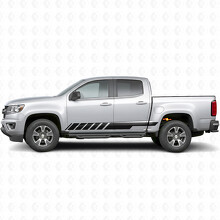 Vinilos en bandas diagonales para puertas de competición y paneles de faldón para Chevrolet Colorado 2ª generación 2015-2022_2