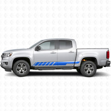 Vinilos en bandas diagonales para puertas de competición y paneles de faldón para Chevrolet Colorado 2ª generación 2015-2022_5