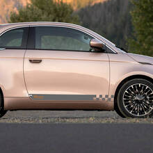 Rayas gráficas de calcomanía de calcomanía de panel de rocker para Fiat 500 5
 2