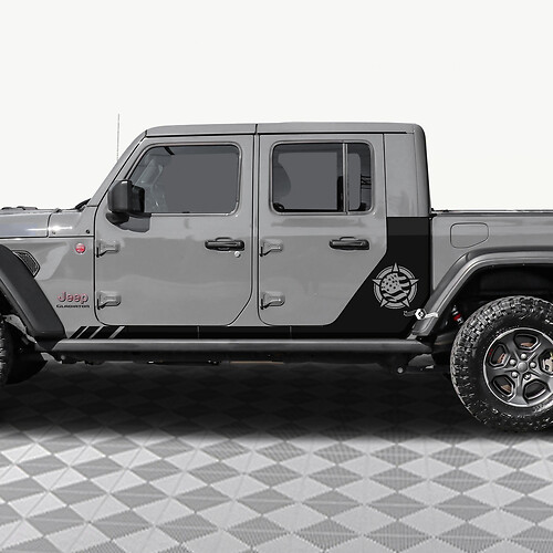 Estrella militar Flagal Puertas laterales traseras Pegatina de calcomanía de vinilo Jeep Gladiator
