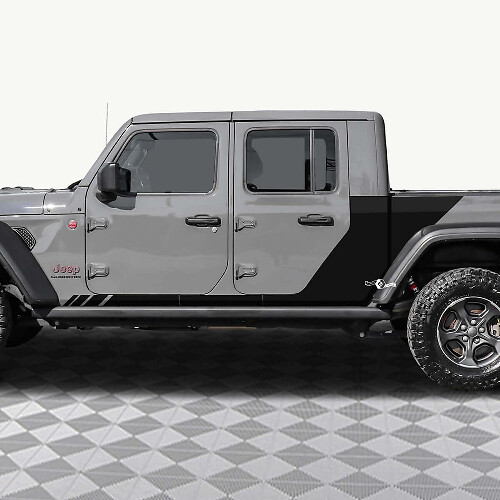 Kit de calcomanías de vinilo decorativas con franjas laterales para Jeep Gladiator