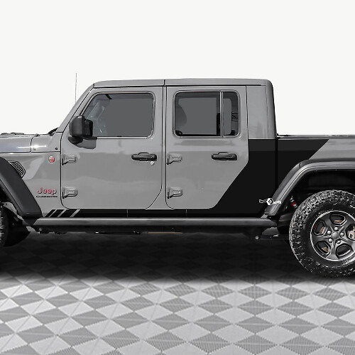 Puertas laterales traseras calcomanías de vinilo ajustado jeep gladiator 2
