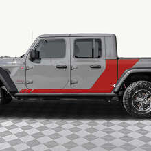 Kit de calcomanías de vinilo decorativas con franjas laterales para Jeep Gladiator_2