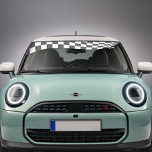 Sigina de calcomanía de gráficos de vinilo de bandera a cuadros de parabrisas para Mini Cooper S
 2