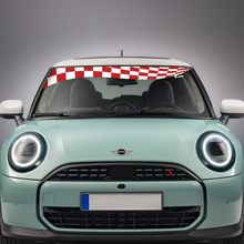 Sigina de calcomanía de gráficos de vinilo de bandera a cuadros de parabrisas para Mini Cooper S
 3