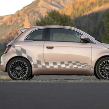 Puertas Rayas gráficas de calcomanía de calcomanía a cuadros para Fiat 500 2
 2
