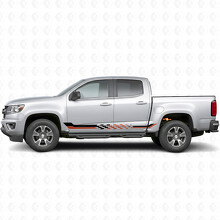 Rayas de vinilo a cuadros para puerta y panel de estribo para Chevrolet Colorado 2ª generación 2015-2022_2