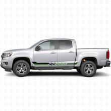 Rayas de vinilo a cuadros para puerta y panel de estribo para Chevrolet Colorado 2ª generación 2015-2022_4