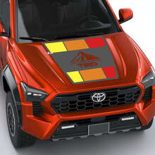 Calcomanía de Capó con Rayas Retro Vintage TRD Mountains para Toyota Tacoma 4ª Generación 2