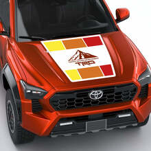 Trd Off Road Mountains Vintage Retro Heritage Strips Wrap Campa de calcomanía de capucha para Toyota Tacoma 4th Gen
 3