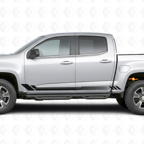 Tiras de vinilo con patrón de panal para puertas y paneles laterales para Chevrolet Colorado 2ª generación 2015-2022