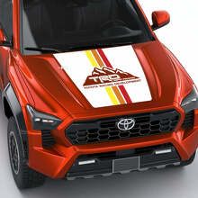 Pegatina de calcomanía de capucha de rayas retro de montañas TRD para Toyota Tacoma 4th Gen
 3