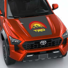 Montañas TRD Vintage Retro Heritage Sun Stripes Hood Sticker de calcomanía para Toyota Tacoma 4th Gen
 3
