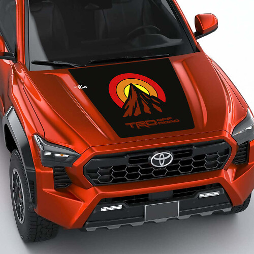 Pegatina de calcomanía de capucha de Sun Suns Heritage de TRD Mountain Vintage para Toyota Tacoma 4th Gen
