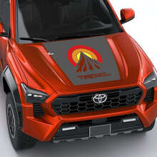 Calcomanía de Capó con Rayas Retro Vintage TRD Mountains 4 para Toyota Tacoma 4ª Gen 2