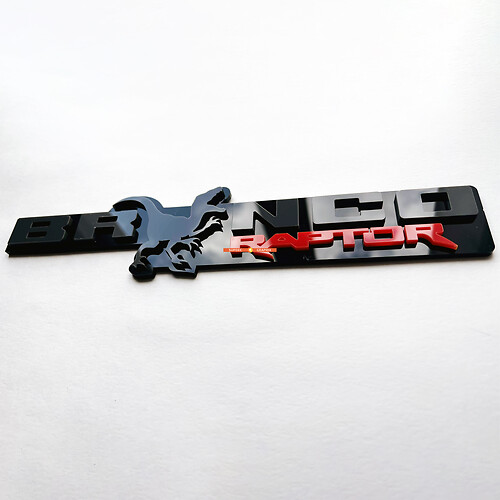 Insignias de guardabarros Bronco Raptor Emblema 3D Insignia
